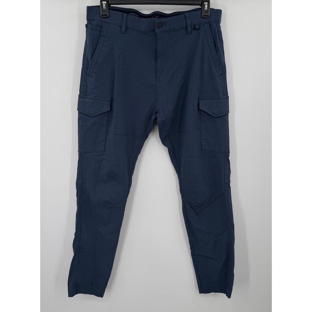 Projek Raw Mens Classic Fit Cargo Pants Navy Blue Stretch Size 36 147101